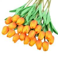 Fleur artificielle en PU Tulipe, réaliste, toucher réel, mini bouquet, décoration de Noël, de remise de diplôme, de jardin familial, de mariage
