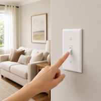 Interrupteur intelligent à 3 voies US Matter avec variateur de lumière, compatible avec le protocole Thread pour les projets d'éclairage intelligent résidentiel