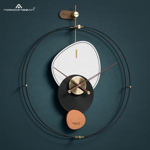EMITDOOG Design <span class=keywords><strong>Horloge</strong></span> Murale En Métal En Gros Moderne Décor À La Maison Minimaliste En Bois Artisanat Noyer Mains bricolage Horloges De Luxe - Product Image 2