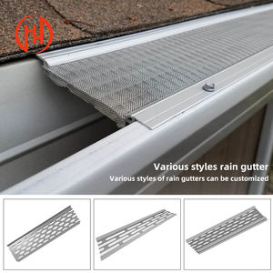 <span class=keywords><strong>Protection</strong></span> de gouttière en aluminium perforé anti-feuilles, filtre micro-maille pour gouttière - Product Image 4