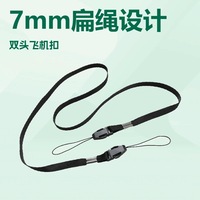 Sangles de caméra en métal de 7 mm, boucle double détachable, sangle de cou anti-perte, style utilitaire professionnel pour appareil photo et téléphone