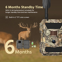 Caméra de chasse 4G cellulaire 32MP 1080P, caméra de surveillance de la faune sans fil avec vision nocturne pour chasseurs