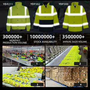 Vestes de sécurité réfléchissantes haute visibilité 300D Oxford imperméable avec revêtement en PU Construction Heavy Sefty Work Jackets <span class=keywords><strong>Bomber</strong></span> Jacket - Product Image 4