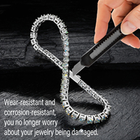 Bracelet Tennis en Acier Inoxydable 316L Plaqué Or Éclat Éternel avec Diamants Moissanite VVS, Étanche, Vente en Gros, Bijoux Quotidiens