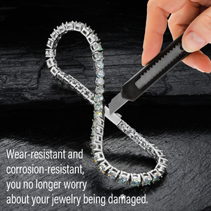 <span class=keywords><strong>Pulsera</strong></span> de <span class=keywords><strong>tenis</strong></span> de acero inoxidable 316L con diamantes de moissanita VVS Eternal Brilliance, aplicable a cualquier ocasión, joyería al por mayor para uso diario. - Product Image 4