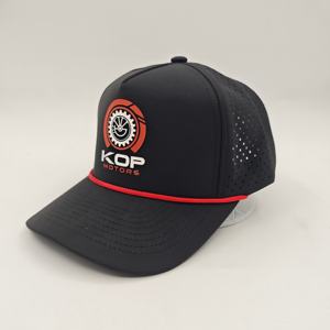 OEM ODM Wholesale 25pc Custom Rubber PVC Logo 5-Panel Structured Golf <b>Baseball</b> <b>Caps</b> High Quality Dot Dobby Design - Product Image 3