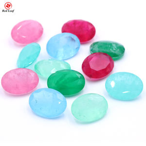 ラボで作成されたガラス宝石楕円形パライバトルマリン宝石フュージョンストーン - Product Image 3