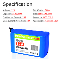 Batterie Lithium-Ion Doublepow 18650 Gamme 2AH ~ 20AH 3.7V ~ 14.8V 18650 Packs de batterie pour appareils ménagers