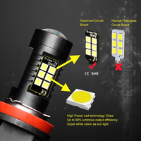 HOLY Nouvelle ampoule LED H8 haute puissance pour voiture et moto, phare antibrouillard 9005 9006 6000K 12V 900LM certifiée CE