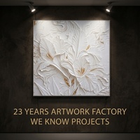 Art abstrait en relief 3D fait main de qualité supérieure pour la décoration des espaces publics d'hôtels, projet hôtelier professionnel, décoration murale