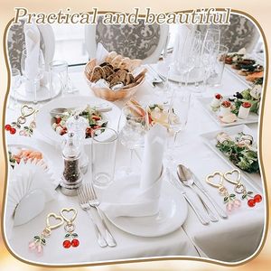 Porte-clés cerise transparent, breloque pour sacs à main, cadeaux pour femmes, mères, accessoires de fête - Product Image 4