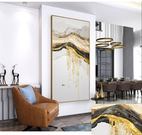 Peintures murales décoratives d'art moderne de luxe pour les halls d'hôtels, les chambres d'hôtes, magnifiques paysages, peinture murale artistique, peinture sur toile