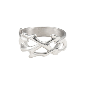 Anillo de Espinas Huecas VAF de Acero Inoxidable con Diseño de Dientes de Dragón - Product Image 6
