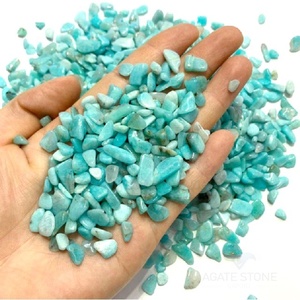 Chips de amazonita pulida natural al por mayor, hermosos cristales curativos para terapia de amor Reiki y espacios de energía decorativos - Product Image 2
