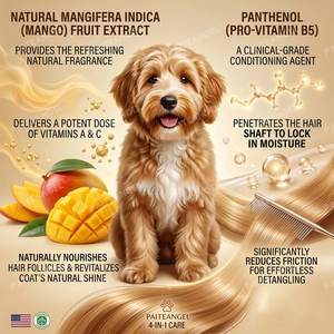Espuma de Champú para Perros sin Agua al por Mayor, Baño Seco 4 en 1 <span class=keywords><strong>con</strong></span> Aroma a Mango, GMP OEM - Product Image 3