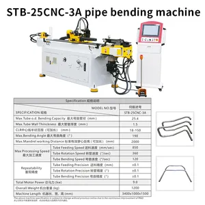 Máquina de dobra hidráulica automática, máquina de dobra de tubo de escape stm STB-25CNC-3A