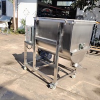 Mélangeur horizontal automatique à double ruban haute efficacité en SUS316L/SUS304 pour le mélange de poudres sèches et d'engrais organiques