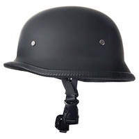Casque de moto demi-face vintage allemand de la Seconde Guerre mondiale, personnalisé en usine, homologué DOT, doublure en mousse ABS, taille XL, état neuf