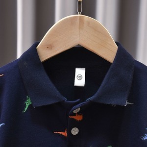 Dalla taglia 90 alla taglia 160, <span class=keywords><strong>polo</strong></span> a maniche corte con stampa di dinosauri per ragazzi, <span class=keywords><strong>t</strong></span>-shirt casual estiva in cotone con colletto per bambini per l'uso quotidiano - Product Image 6