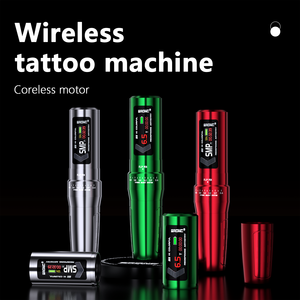 Stylo sans fil à course réglable pour SMP et <span class=keywords><strong>tatouage</strong></span> 1500 + heures durée de vie SIREN 2 pièces 1800 MAh batterie utilisation d'aiguille jetable - Product Image 3