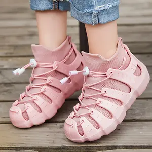 Moda konfor nefes örgü çocuk ayakkabı yüksek kaliteli Anti kayma Unisex çocuk gündelik ayakkabı