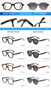 Gafas de Sol Polarizadas Polygon UV400 2026, Gafas de Sol de Diseño para Mujer, Gafas de Sol de Acetato Personalizadas para Hombre - Product Image 4