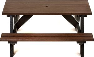 Heavy Duty <b>Outdoor</b> Furniture Picnic Bench-a Frame Commercial Grade Park <b>Table</b>-6 Person (<b>Black</b> and Brown) Outdoo - Product Image 4