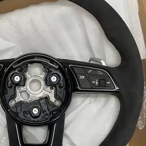 Volante de Cuero de Ante para Audi A6 A3 A4 <span class=keywords><strong>A5</strong></span> Q5 RS3 RS7 Q7 C6 C8 A8 S6 S7 B8 B8.5 B9 S3 S4 S5 Estilo Deportivo - Product Image 3