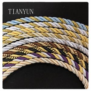 Cordon <span class=keywords><strong>de</strong></span> garniture en Polyester argenté, 6mm, 8mm, 3 brins, pour rideau et décoration <span class=keywords><strong>de</strong></span> vêtements - Product Image 6