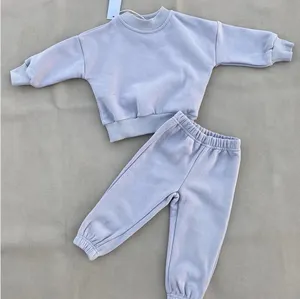 KidsTracksuits 크루 넥 점퍼 조깅 솔리드 가을 겨울 코튼 캐주얼 의상 Sweatsuits 어린이 맞춤형