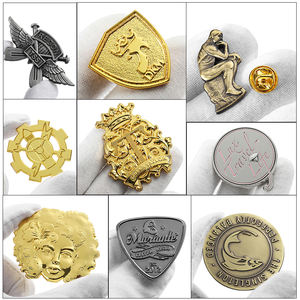 Épingles de créateur, badges moulés sous pression, épingles plaquées or, logo de dessin animé, lettres personnalisées, épingles métalliques pour chapeau - Product Image 6