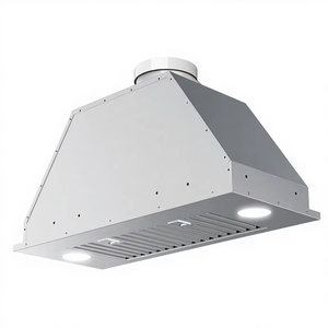 Hotte aspirante encastrable de 34 pouces, 900 CFM, corps en acier inoxydable, déflecteur, éclairage LED électrique, commande tactile douce pour hôtel et maison - Product Image 1