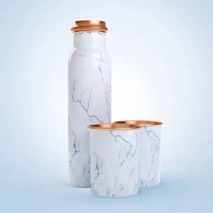 ขวดทองแดงที่ทนทานและเป็นมิตรกับสิ่งแวดล้อมพร้อมฝาปิดที่ปิดสนิทพื้นผิวขัดเงาและเงางามเป็นธรรมชาติสำหรับการใช้งานที่ปลอดภัยและสะอาดในน้ำ - Product Image 1