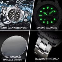 Montre homme POEDAGAR 680, sport, quartz, lumière nocturne, étanche, date, montres de luxe, or bleu, acier inoxydable, montre-bracelet pour homme