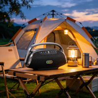 Enceinte portable GENCE IPX5 étanche, design coque de tortue, son stéréo puissant 60W, LED RGB, pour extérieur, cyclisme, piscine, bateau, maison