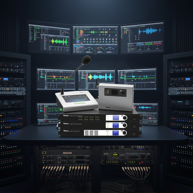 Thinuna IP-2150AP/2300AP/2450AP/2600AP III 2 Channel IP Audio System Network IP Based Backup Power Audio Amplifier for PA System