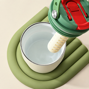 Gobelet en plastique portable avec poignée et couvercle, plusieurs options de couleurs, logo imprimé, pour les voyages, l'extérieur, design moderne - Product Image 6