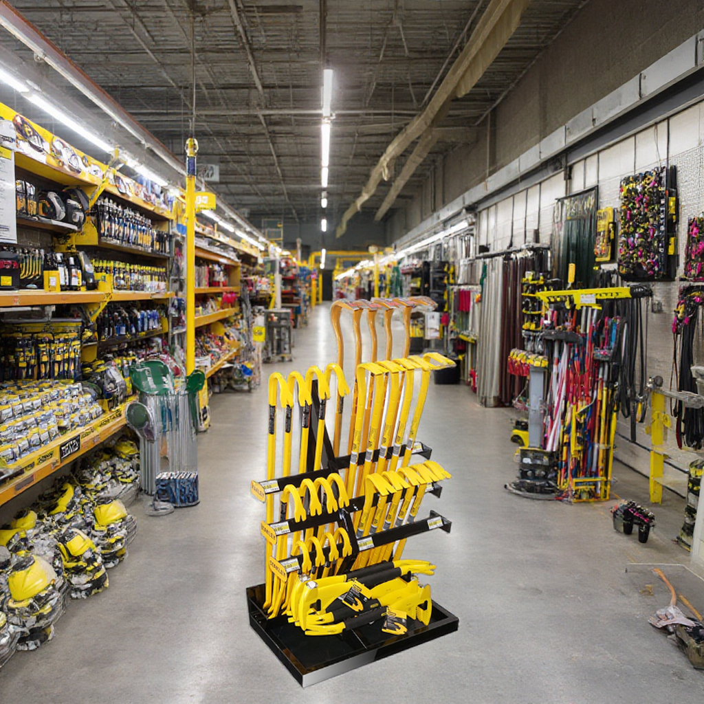 Customized Heavy Duty Powder Coated Metal Pry Bar Display Rack and Stands for Hardware Store — view 4