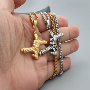 Collar con colgante de figura de artes marciales, plata tibetana, regalo unisex, joyería - Product Image 4