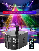 Lumières à faisceau LED 6 couleurs à ondes continues en forme d'épée, mini-effet de faisceau à motifs, pour KTV, bar, scène, fête, effet clignotant multicolore