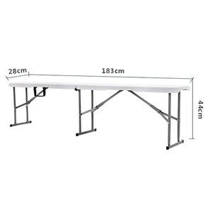 Vente en gros Offre Spéciale 6FT commercial restaurant jardin mariage <span class=keywords><strong>camping</strong></span> utiliser plastique <span class=keywords><strong>pliant</strong></span> en deux <span class=keywords><strong>banc</strong></span> - Product Image 5