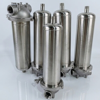 Sistem Filtrasi Cairan Ss316 Cartridge Filter Housing Sistem Filtrasi Cairan Presisi Mikro Sanitasi Filter Inti Tunggal