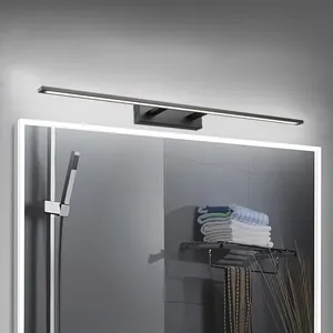 IP20 IP44 PC 커버 알루미늄 화장대 욕실 조명 화이트 블랙 미러 LED 벽 램프 욕실 용