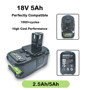 18V 5Ah 교체용 배터리, 원형톱, 왕복톱 및 임팩트 렌치에 완벽하게 호환 - Product Image 1