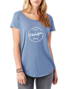 Vente en gros dames Scoop bas t-shirts personnalisé imprimé strass 95% coton 5% Spandex respirant décontracté solide uni teint - Product Image 5