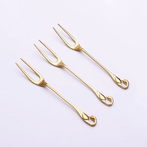Swan Base Dinnerware Sets Stainless Steel Fruit Dessert Cutlery Set With <b>Spoon</b> Fork Western Food Cutleries Wedding Party Tools - Product Image 3
