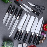 Juego de Cuchillos de Cocina Profesionales de Precisión, Gourmet, Culinarios, con Hoja Afilada de Acero Inoxidable, 13 Piezas