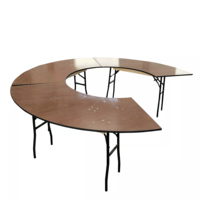 Table de banquet pliante en bois serpentin en forme de S en gros