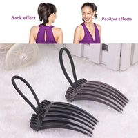 Nouvelle conception Bandette peigne avec bande élastique peigne à cheveux moelleux outil de coiffure Volume Inserts peignes pour queue de cheval