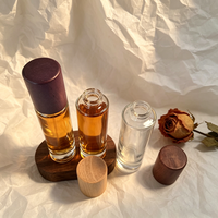 Flacon pulvérisateur de parfum en verre cylindrique transparent 15 ml, emballage vide avec pompe et impression sérigraphique